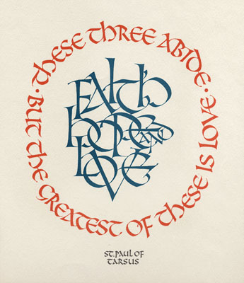 Faith, hope and love poster