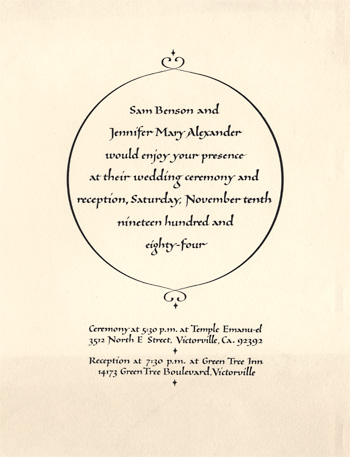 Wedding invitation