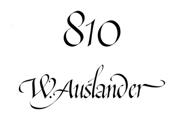 Door sign for William Auslander