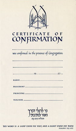 Confirmation certificate