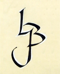 LBJ monogram sketch