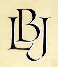 LBJ monogram sketch