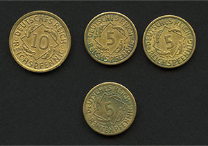 Rentenpfennig and Reichspfennig coins